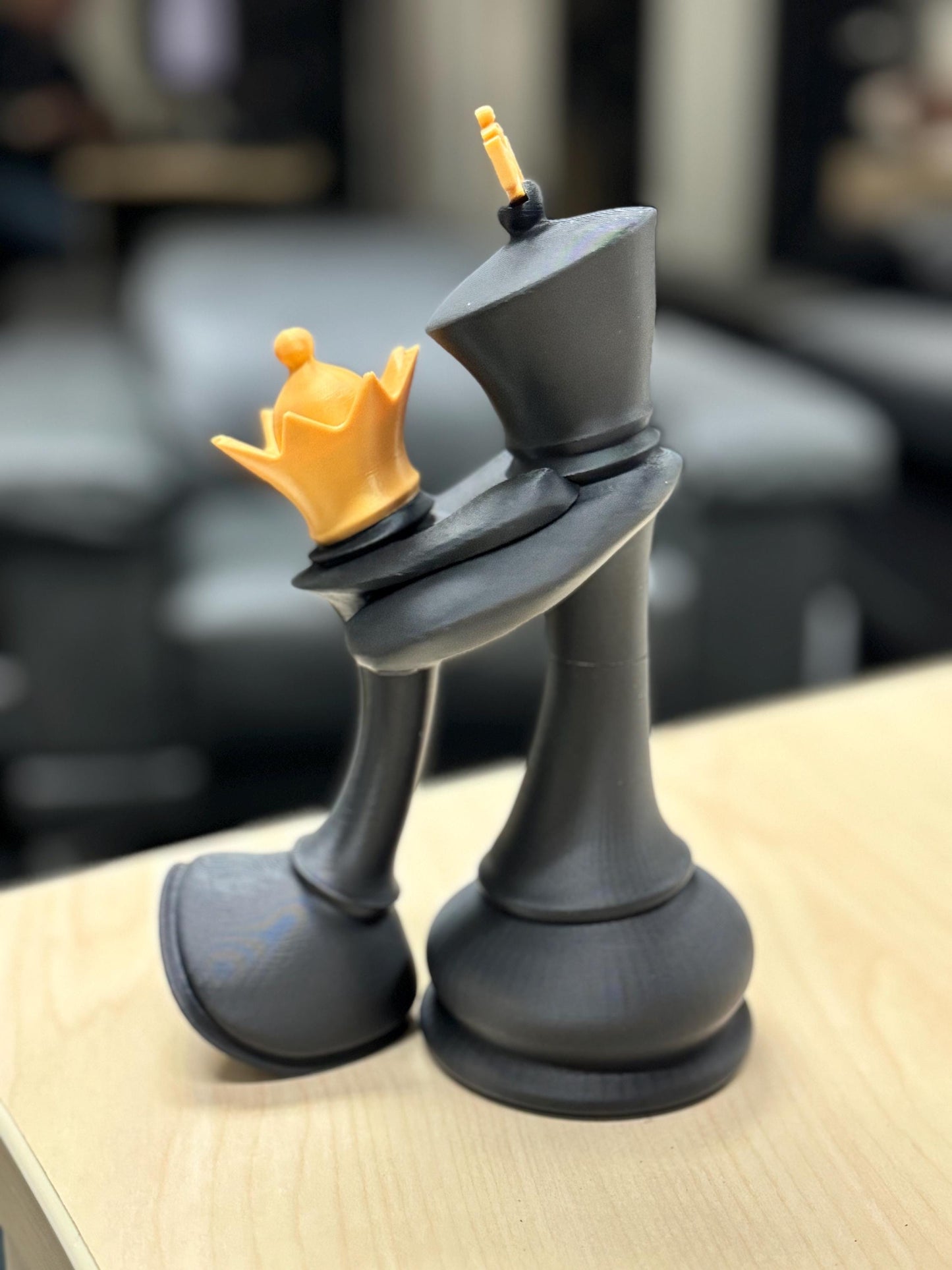 Chess King and Queen in Love