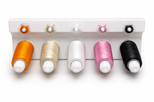 Wall Mounted Thread Spool Organizer with Bobbin Holder