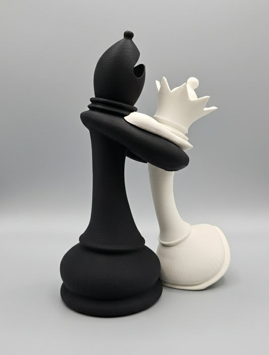 Chess Bishop and Queen in Love