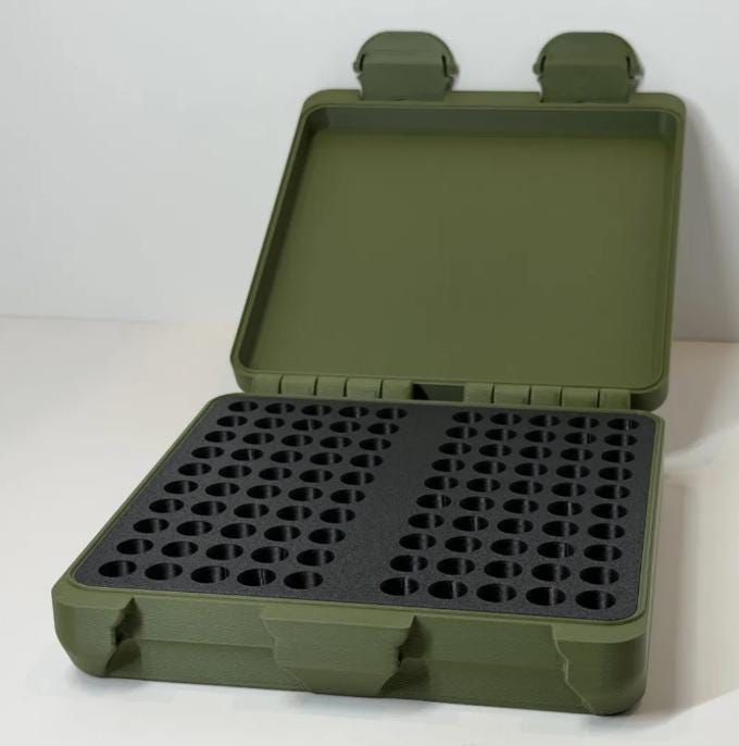 9mm Ammo Storage Box | Holds 100 or 150 Rounds | 3D Printed Range Case