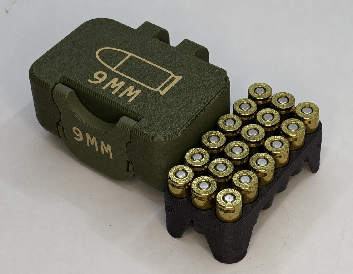 Pocket 9mm Ammo Storage Box | 10 & 18 Round Organizer