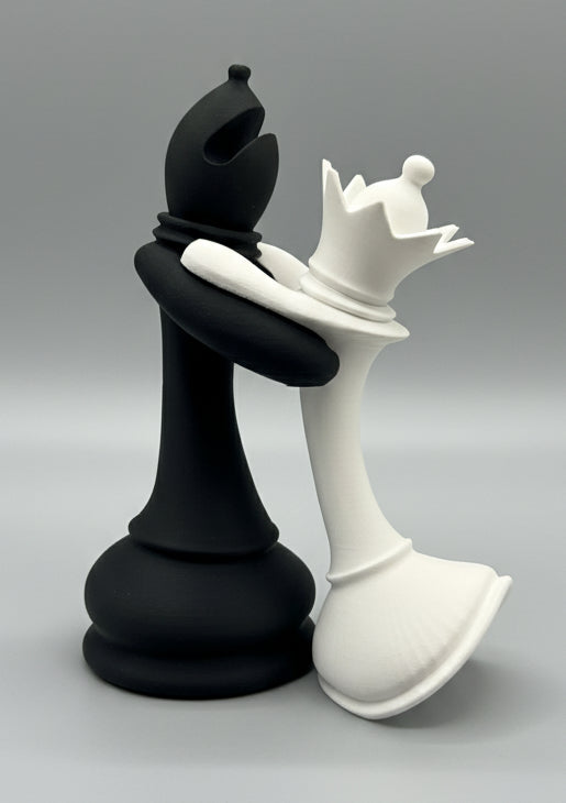Chess Bishop and Queen in Love