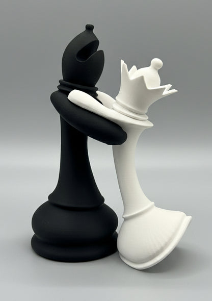 Chess Bishop and Queen in Love