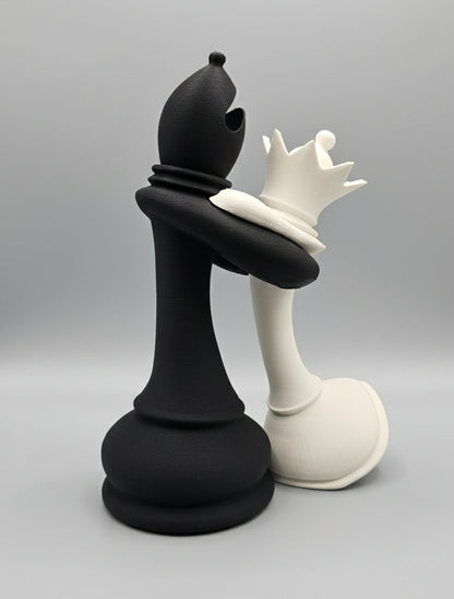 Chess Bishop and Queen in Love