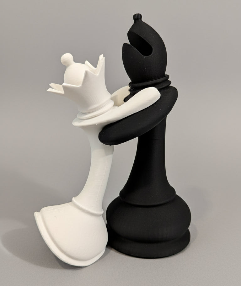 Chess Bishop and Queen in Love