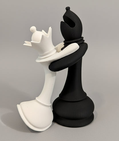 Chess Bishop and Queen in Love