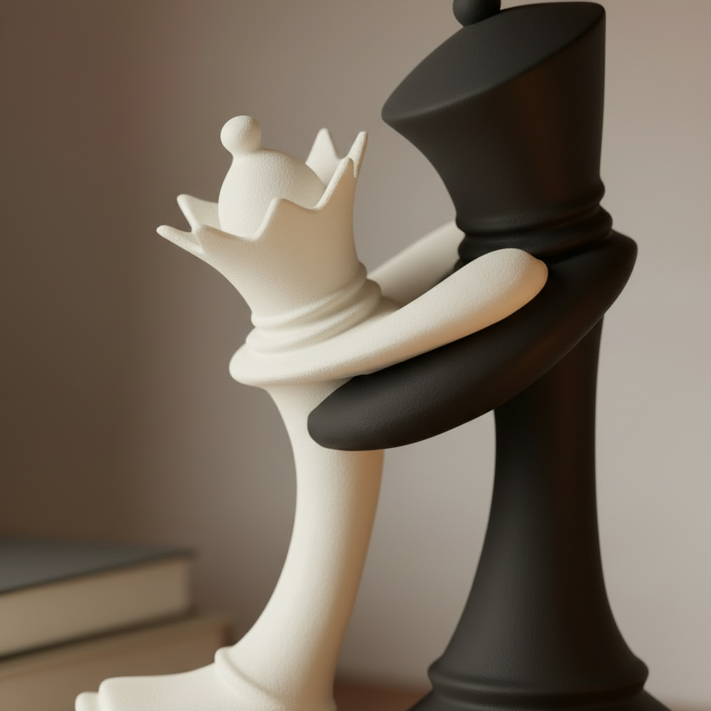 Chess King and Queen in Love