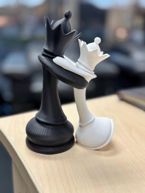 Chess Queen and Queen in Love