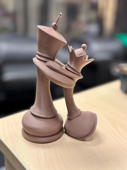 Chess King and Queen in Love