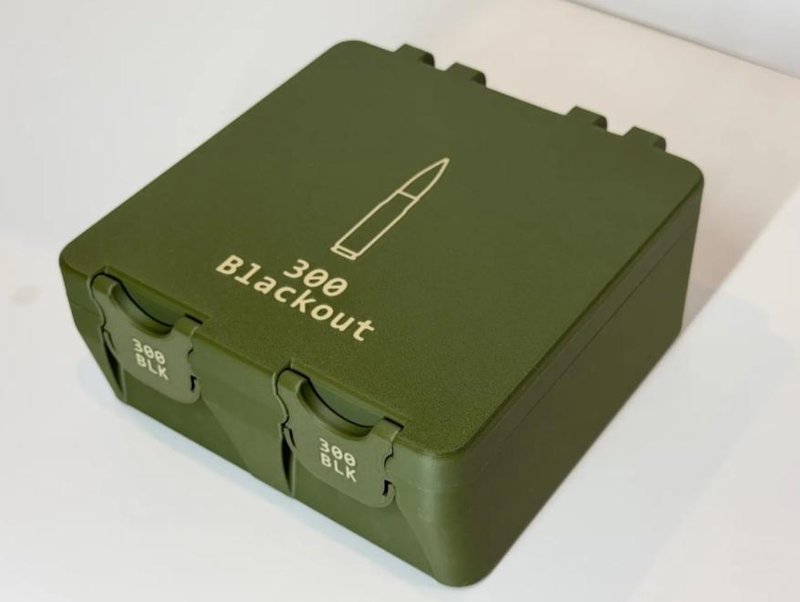300 BLK Ammo Storage Box | 100 Round Organizer