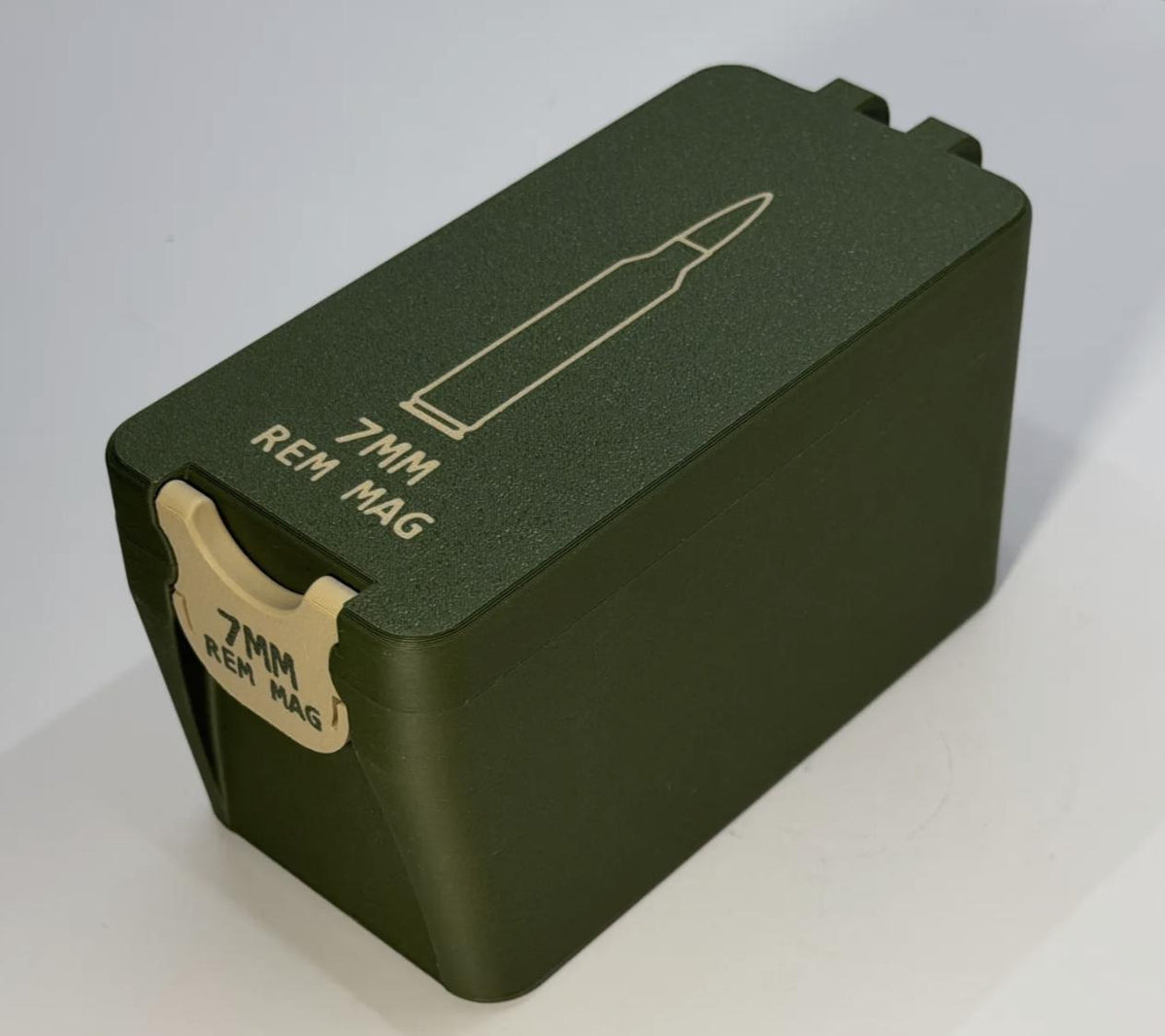 7mm Remington Magnum Ammo Storage Box | 40 Round Organizer
