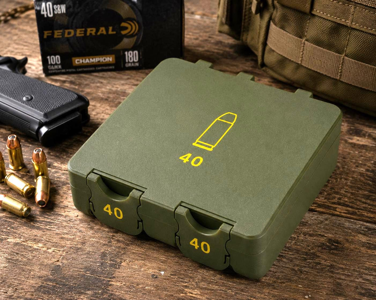 40 S&W Ammo Storage Box | 100+ Round Modular Organizer