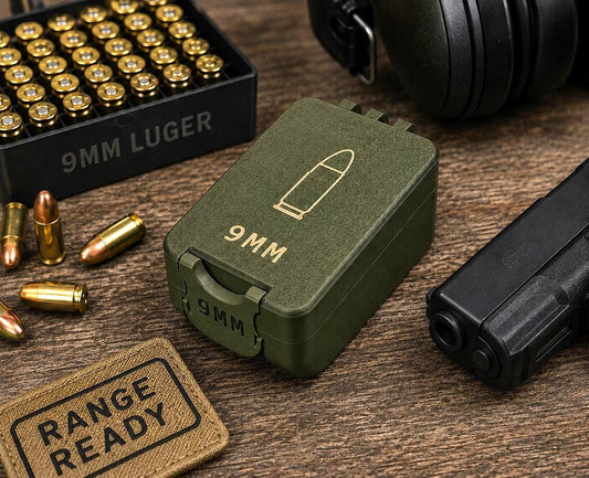 Compact 9mm Ammo Storage Box | 50 Round Organizer
