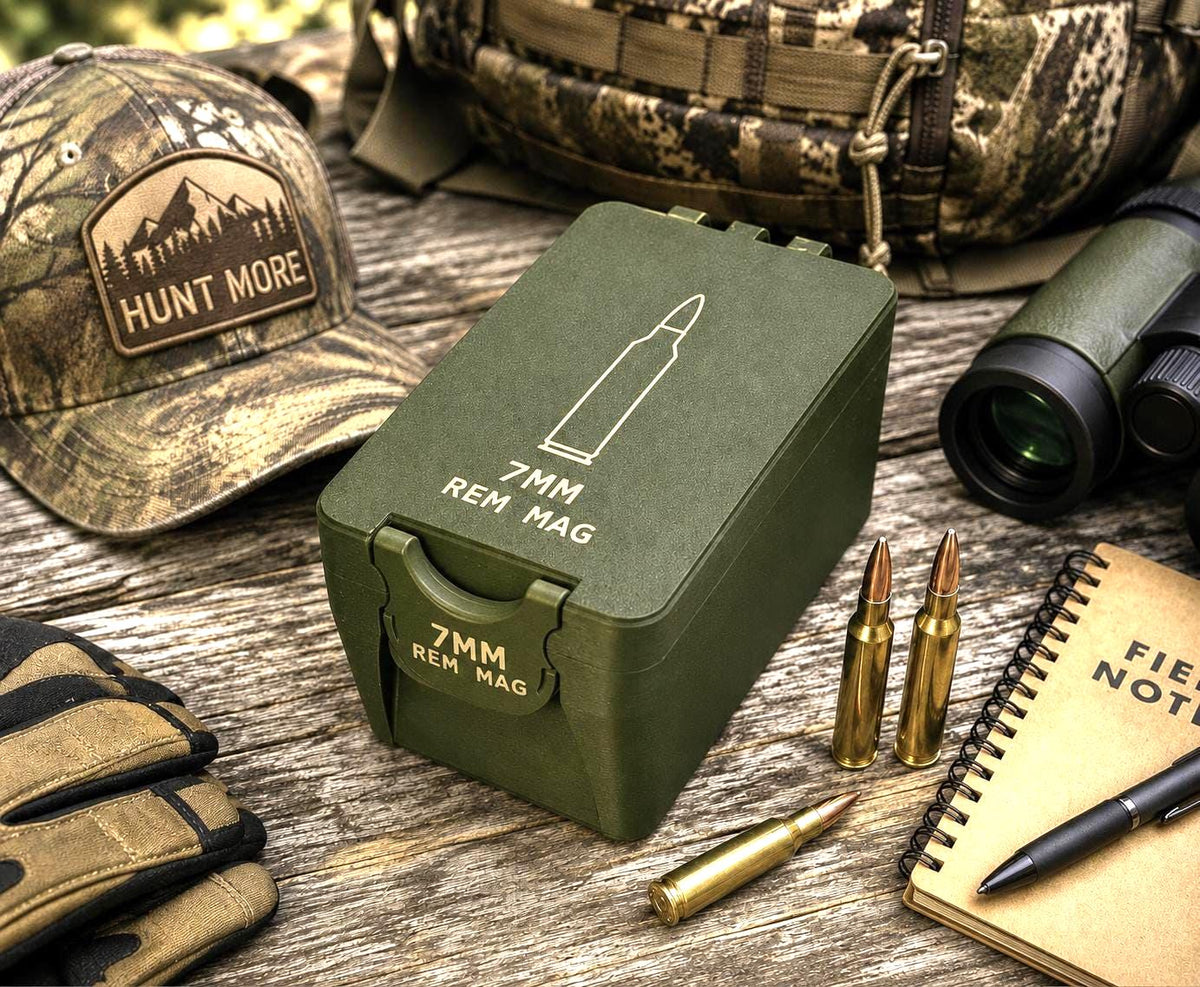 7mm Remington Magnum Ammo Storage Box | 40 Round Organizer