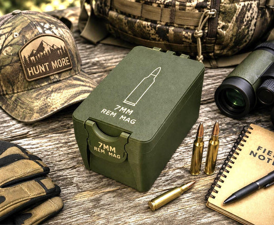 7mm Remington Magnum Ammo Storage Box | 40 Round Organizer