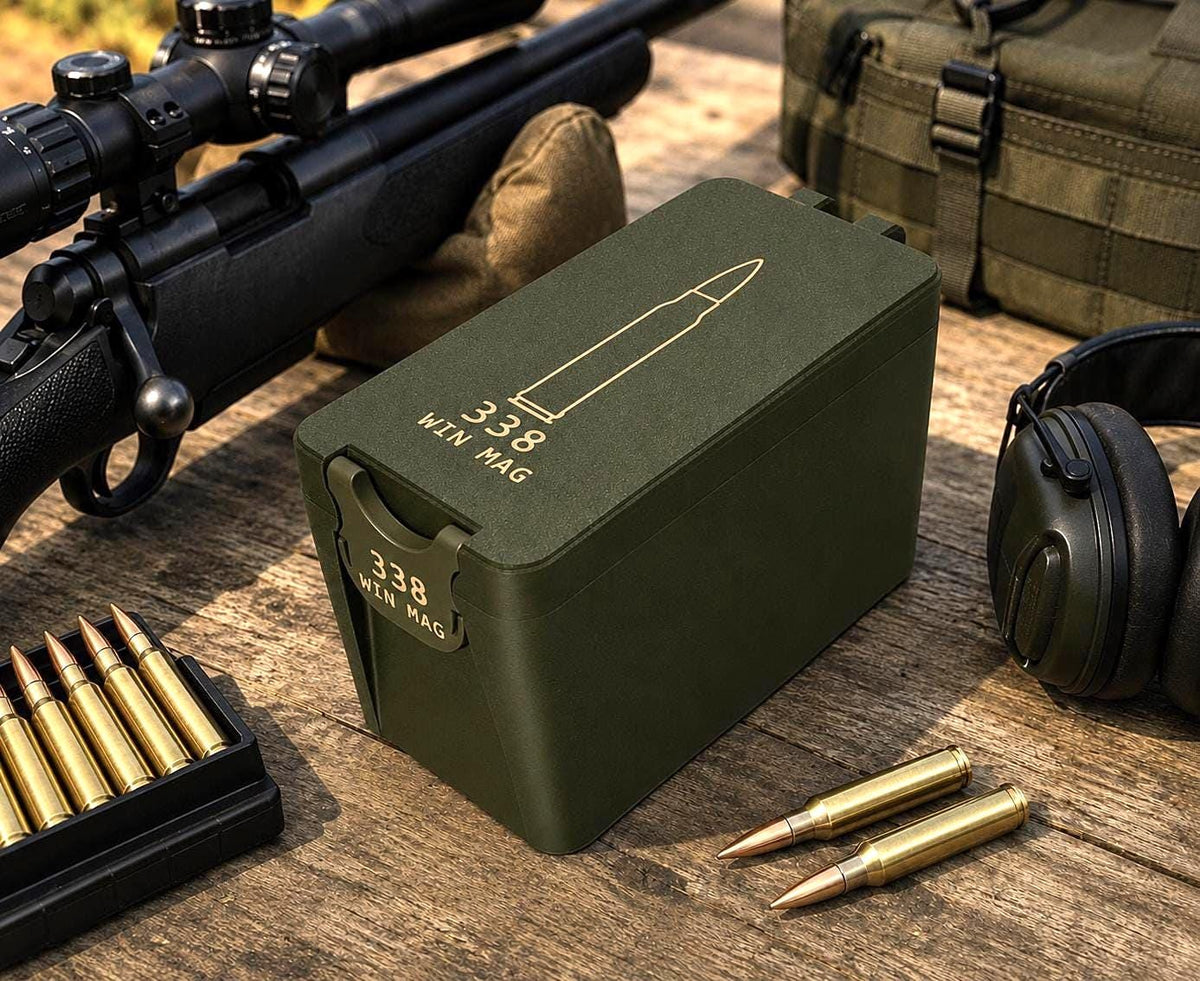 338 Win Mag Ammo Box | 40 Round Ammo Storage Case