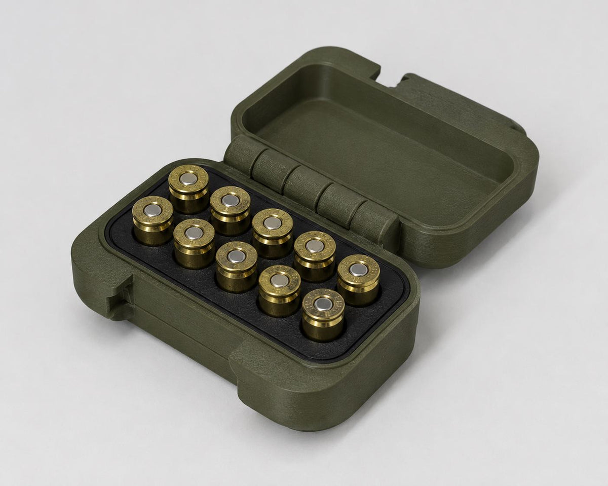 Pocket 9mm Ammo Storage Box | 10 & 18 Round Organizer