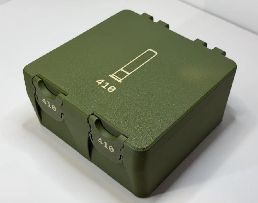 410 Shell Storage Box | 3D Printed Ammo Case | Range Organizer