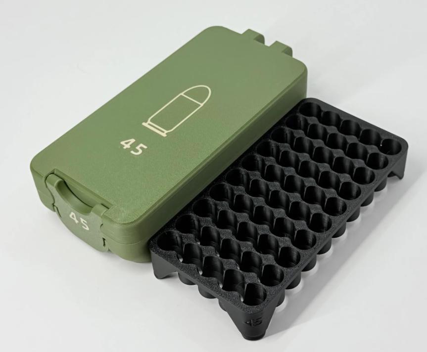 45 ACP Ammo Storage Box | 3D Printed Range Case | BoxLoc Organizer