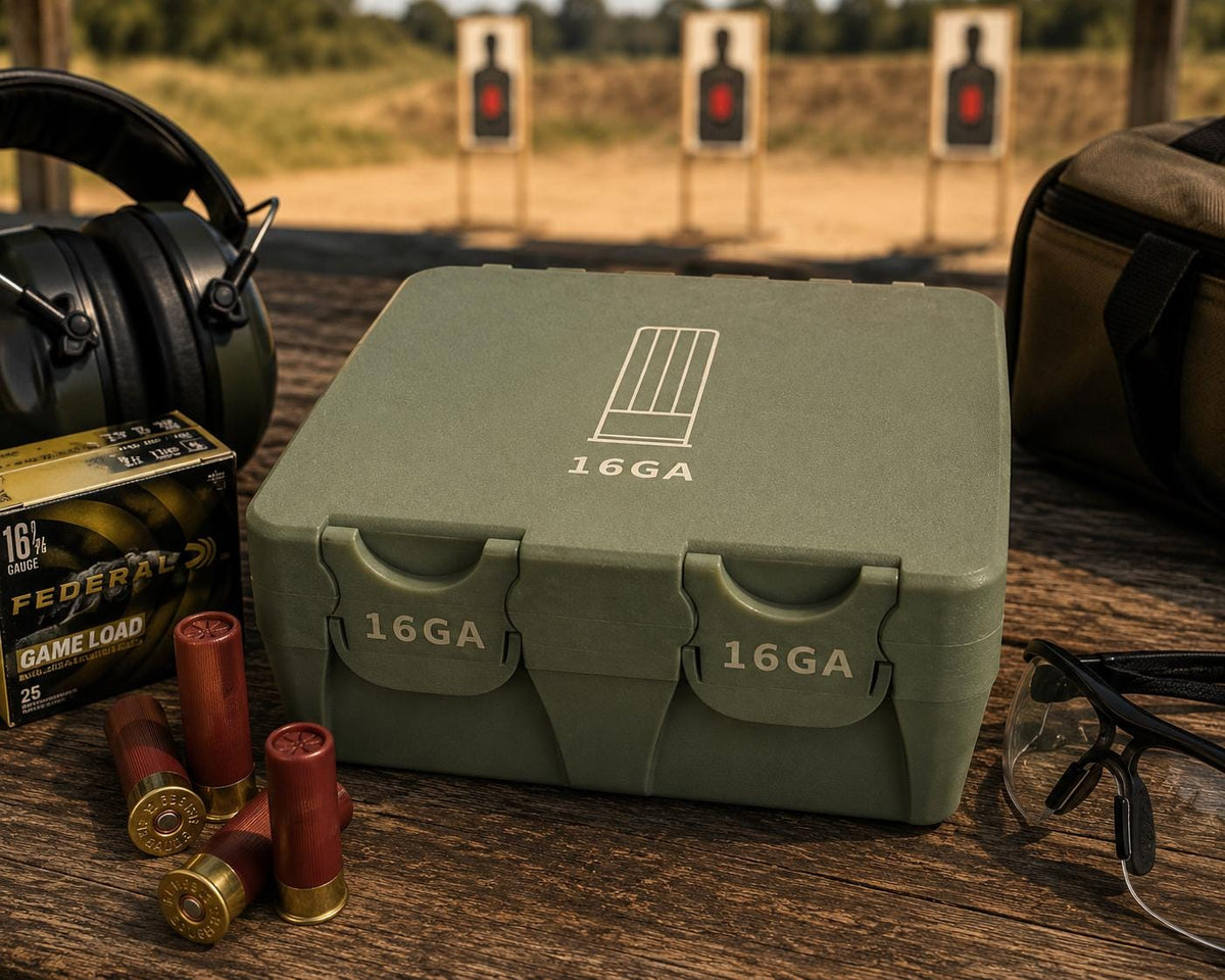 16 Gauge Ammo Box | 30 Round Shotgun Shell Organizer