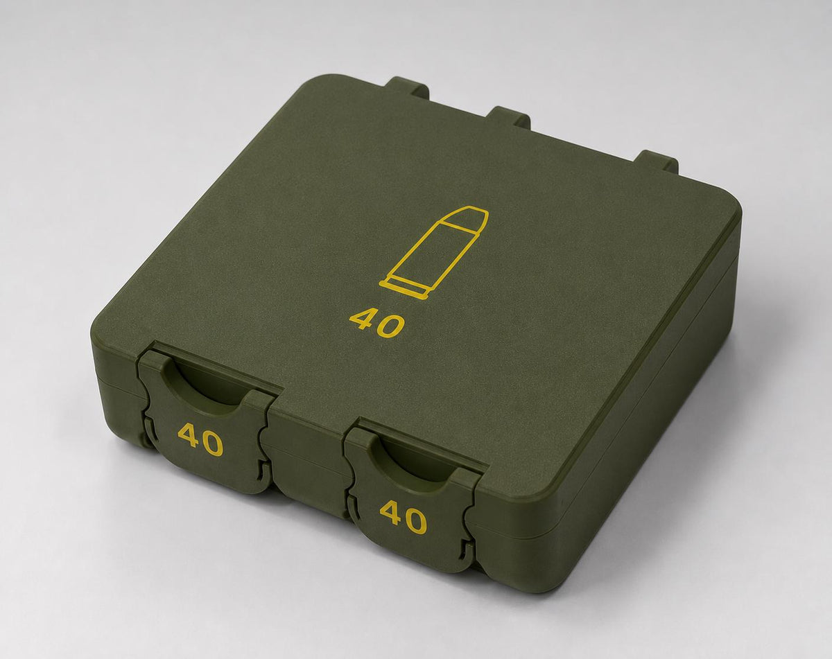 40 S&W Ammo Storage Box | 100+ Round Modular Organizer