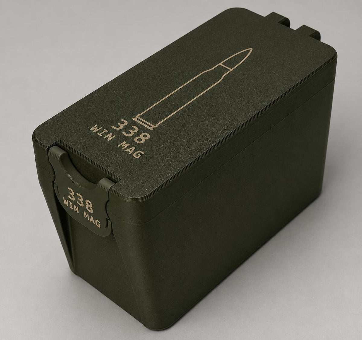 338 Win Mag Ammo Box | 40 Round Ammo Storage Case