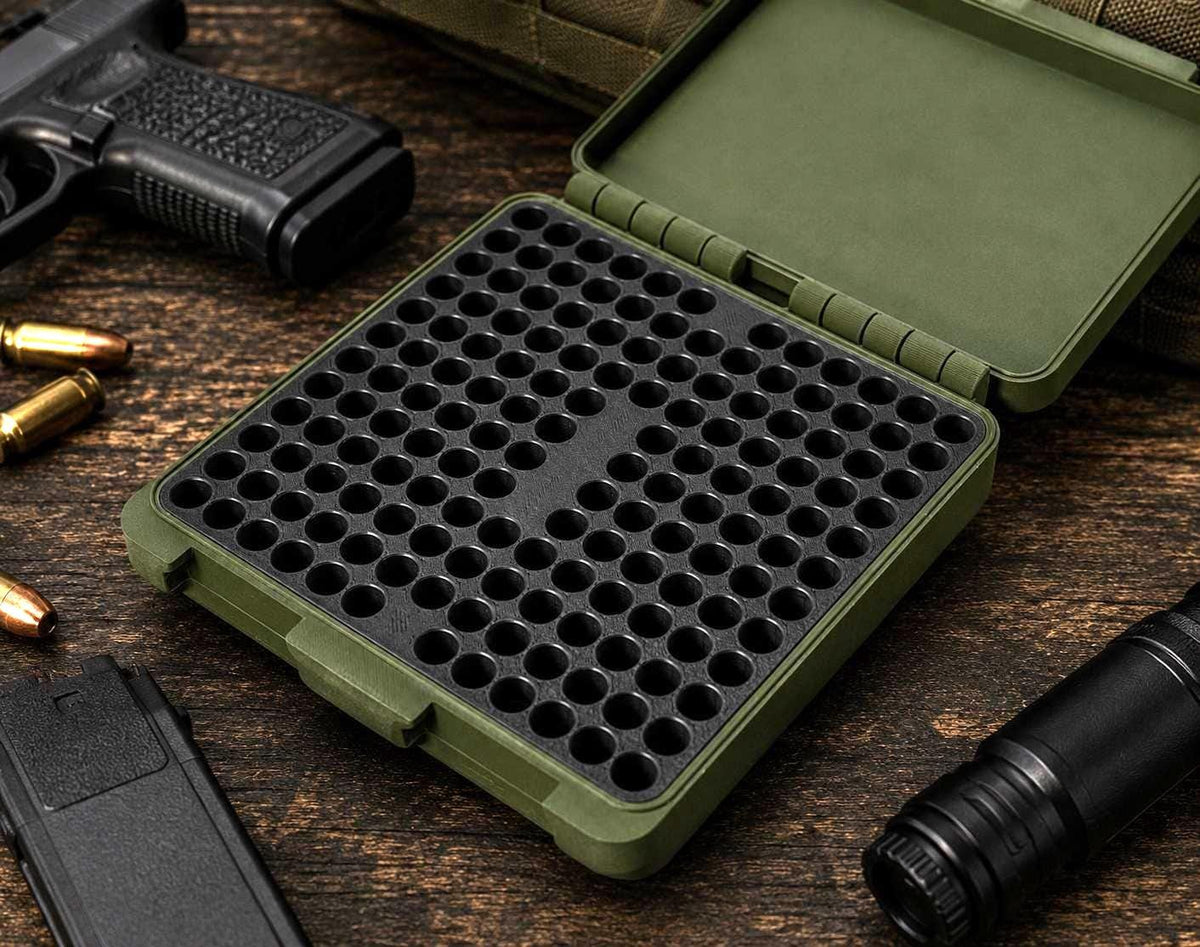 380 ACP Double Ammo Storage Box | 150 Round Organizer